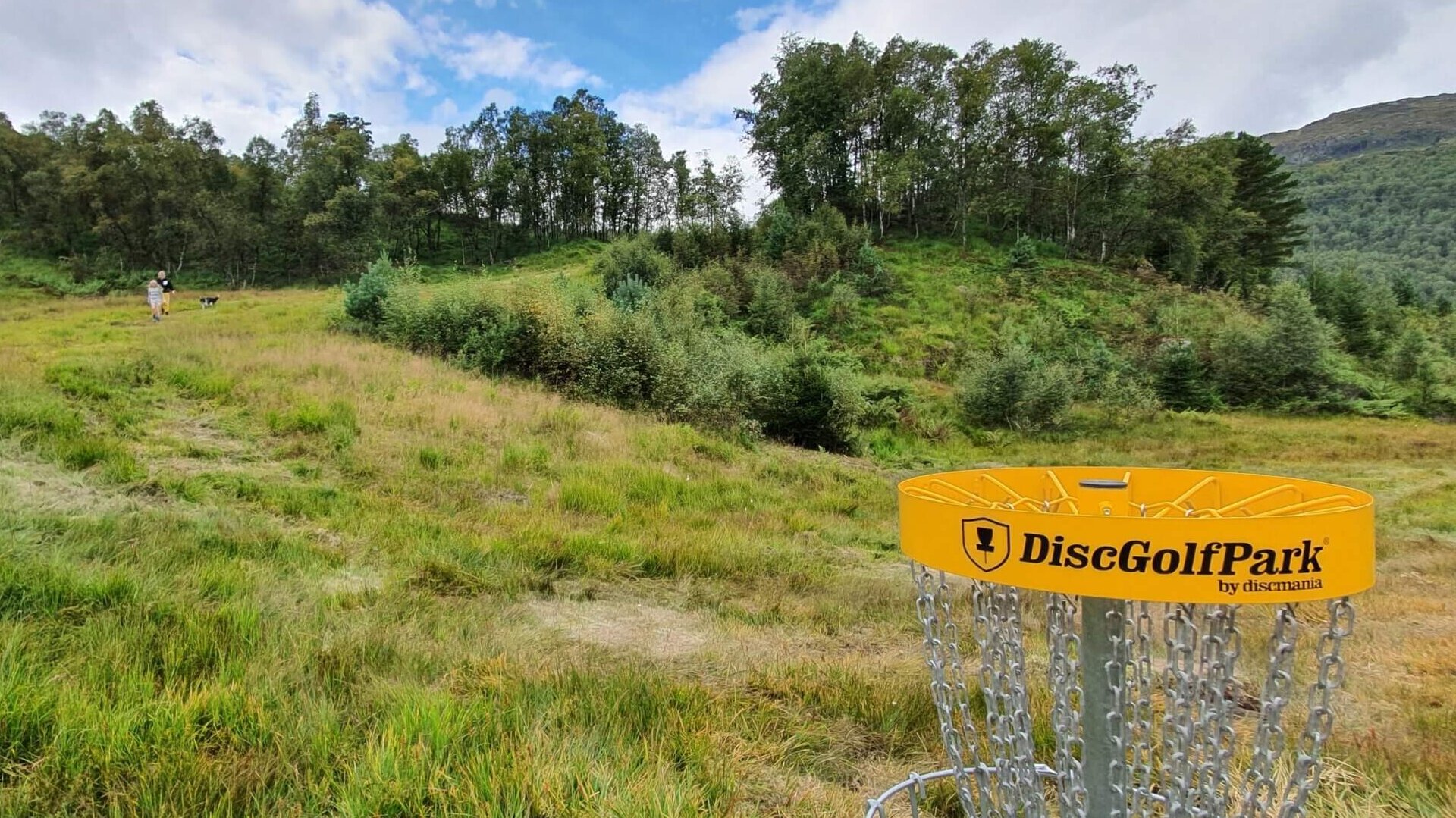 Disk golf or frisbee golf course in Sauda, Norway.