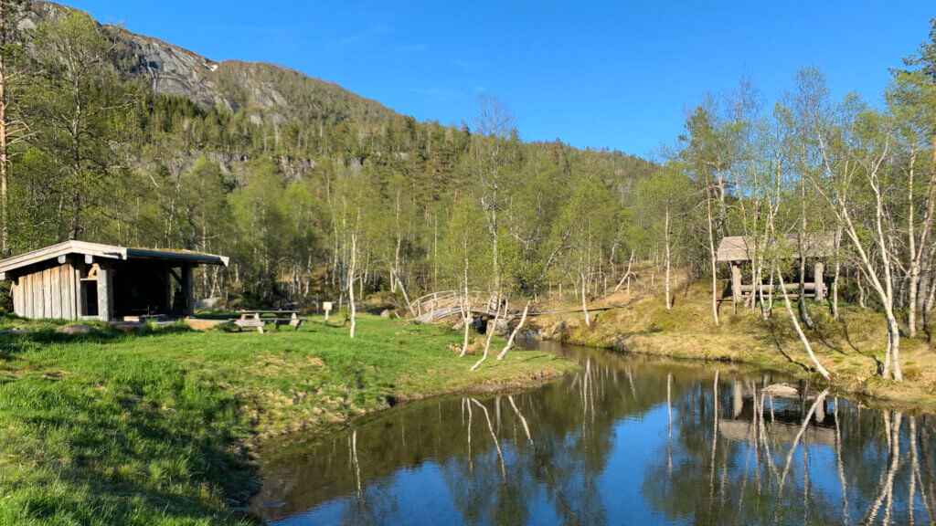 Landscape image of Trollplassen in summer, Sauda.